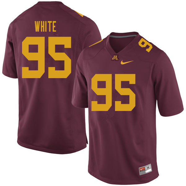 Men #95 Victor White Minnesota Golden Gophers College Football Jerseys Sale-Maroon - Click Image to Close